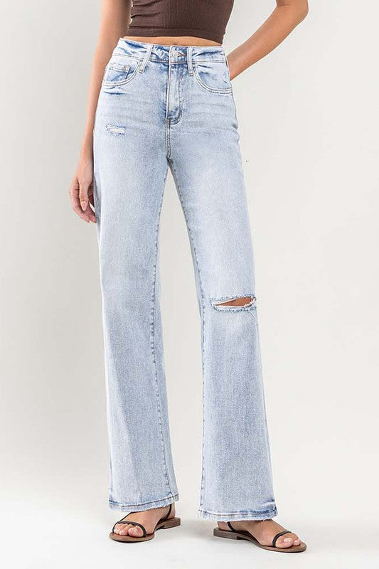 90s Vintage Super High Rise Flare Jeans (Shipping Only)