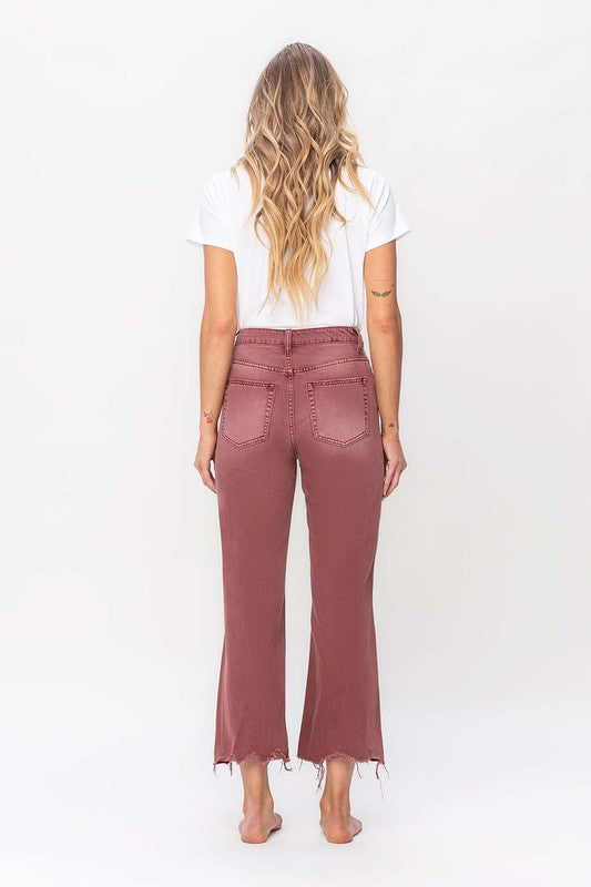 90's Vintage High Rise Crop Flare Jeans (Shipping Only)