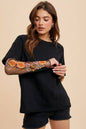 Embroidered Twofer Top