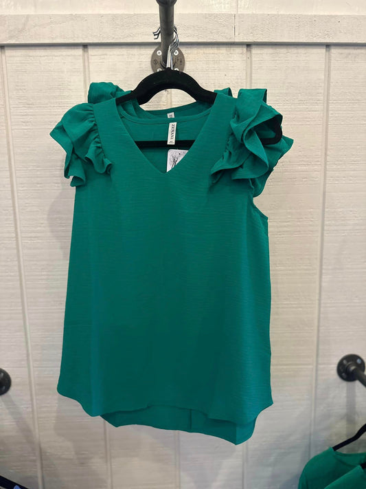 Ruffle Sleeve Spring Top