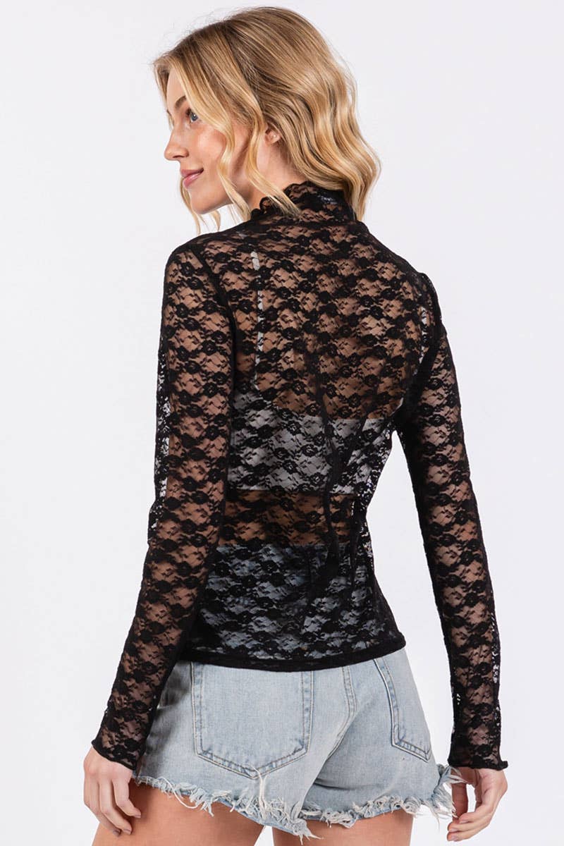 Sheer Lace Top