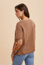 Embroidered Twofer Top