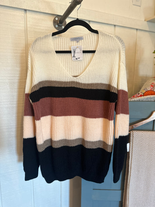 Striped Knit Sweater