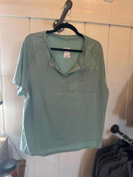 Teal Short Sleeve top