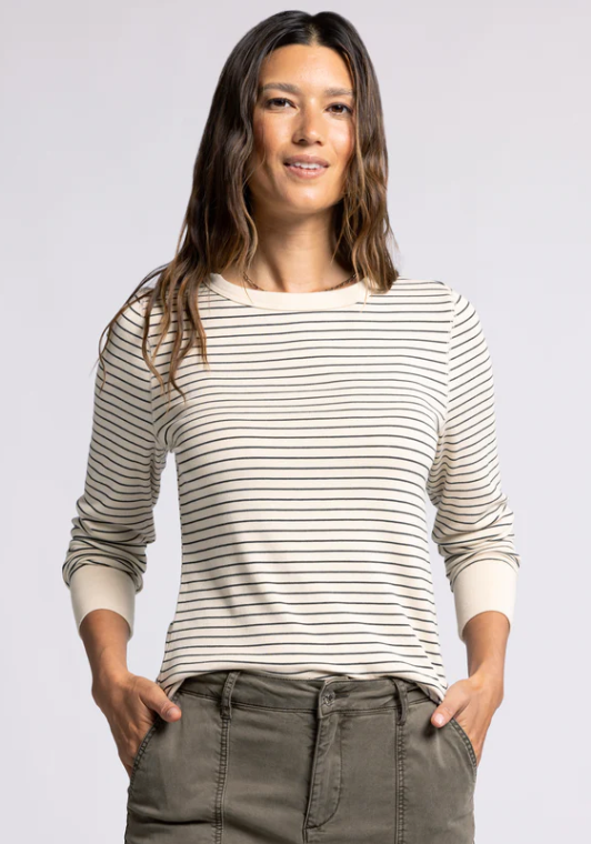 Stacy Top - B/W Striped