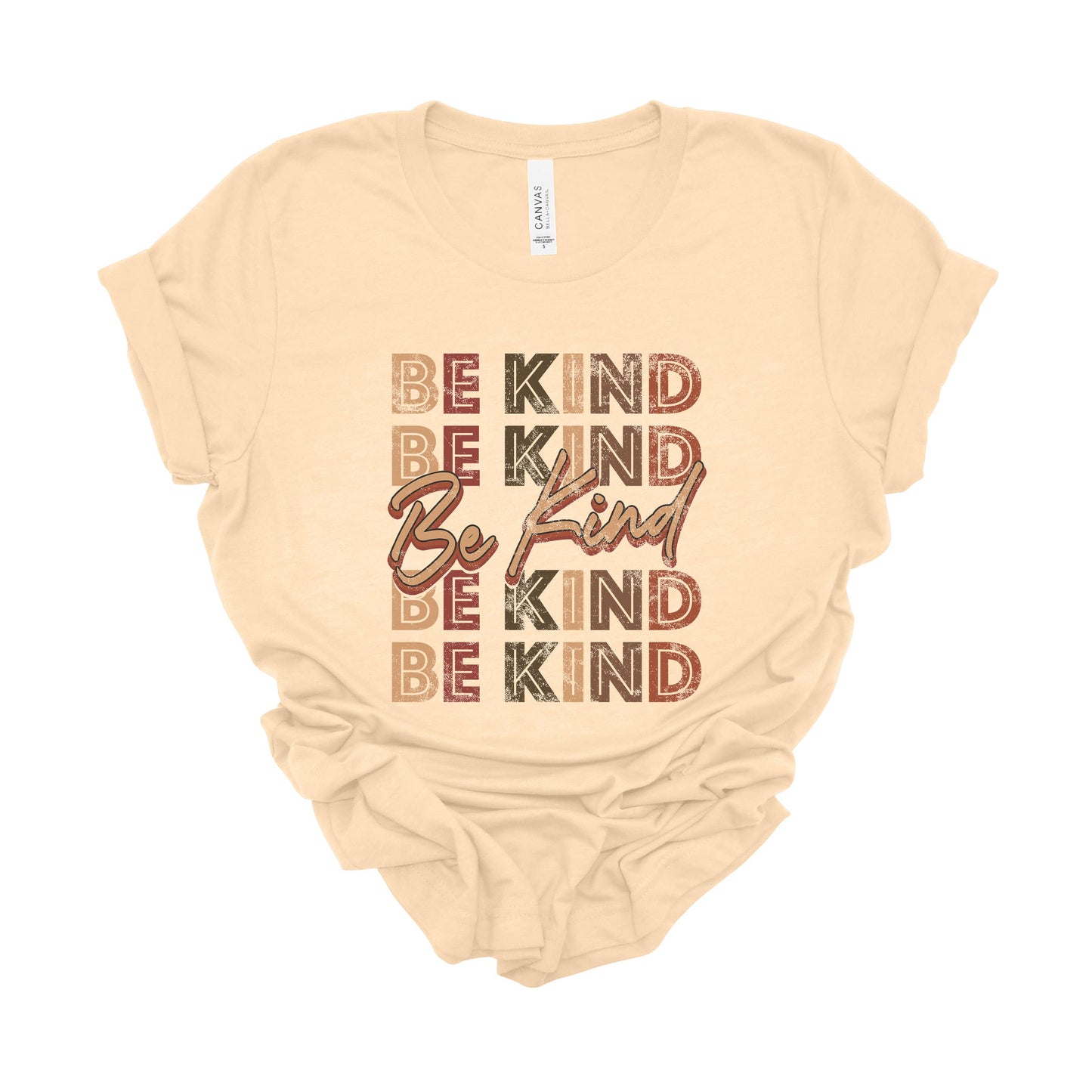 Be Kind Heather Soft Cream Tee