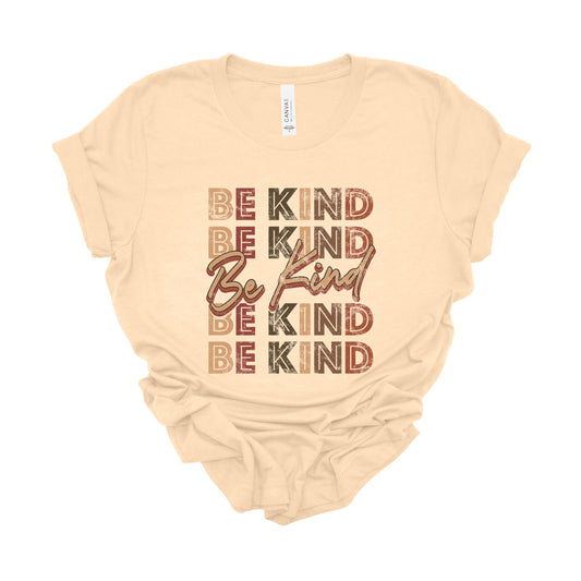 Be Kind Heather Soft Cream Tee