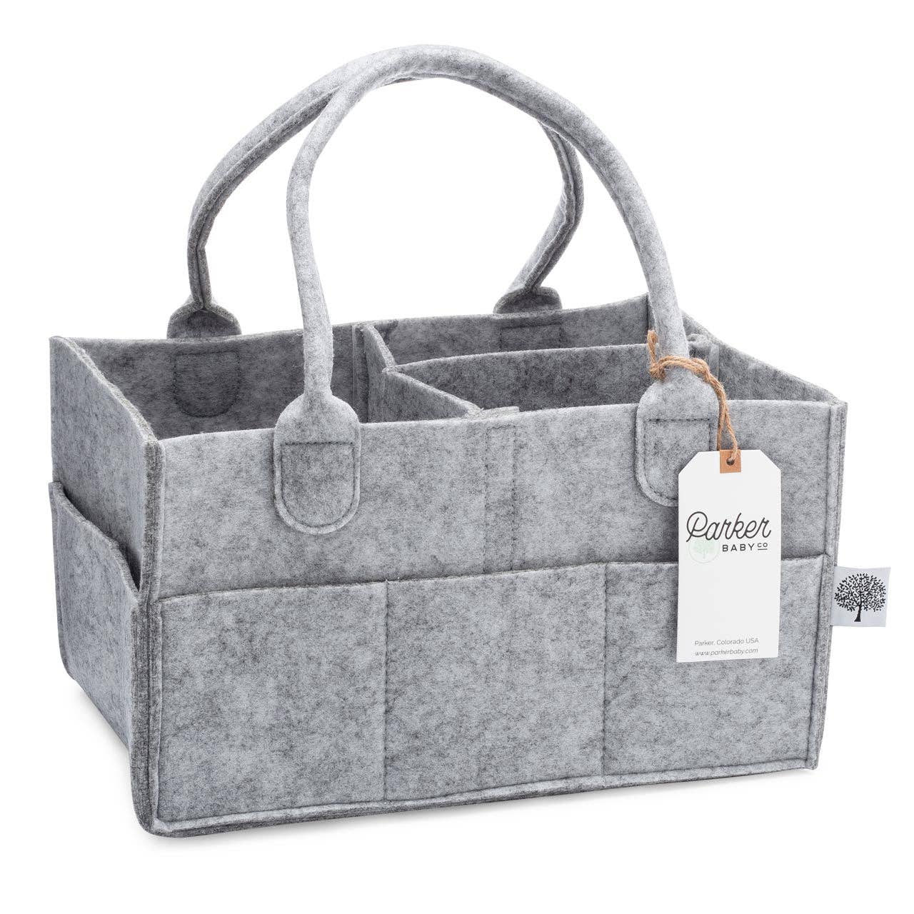 Diaper Caddy in Gray: Regular (13 x 9 x 7")