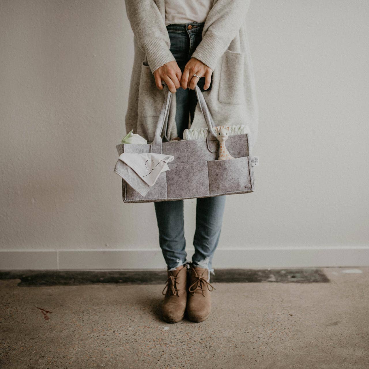 Diaper Caddy in Gray: Regular (13 x 9 x 7")