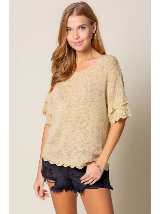 Scalloped Lightweight Top